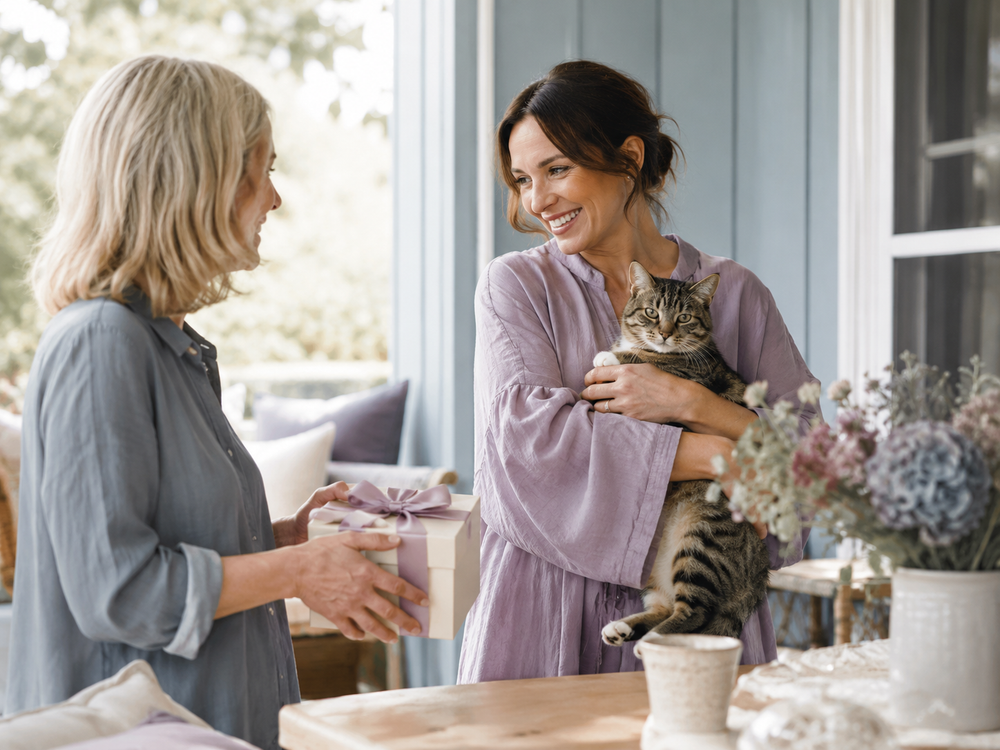 A meaningful everyday moment with a cat