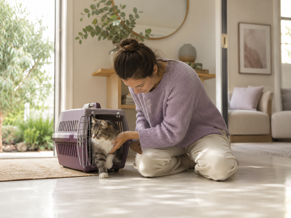 A meaningful everyday moment with a cat